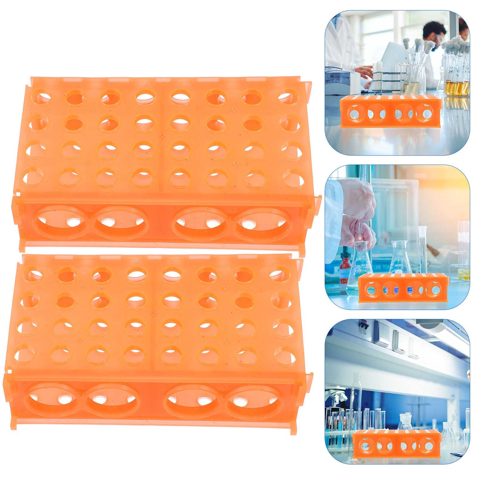 Centrifuge Tube Rack - 2Pcs Heavy-Duty Plastic Centrifuge Tube Rack