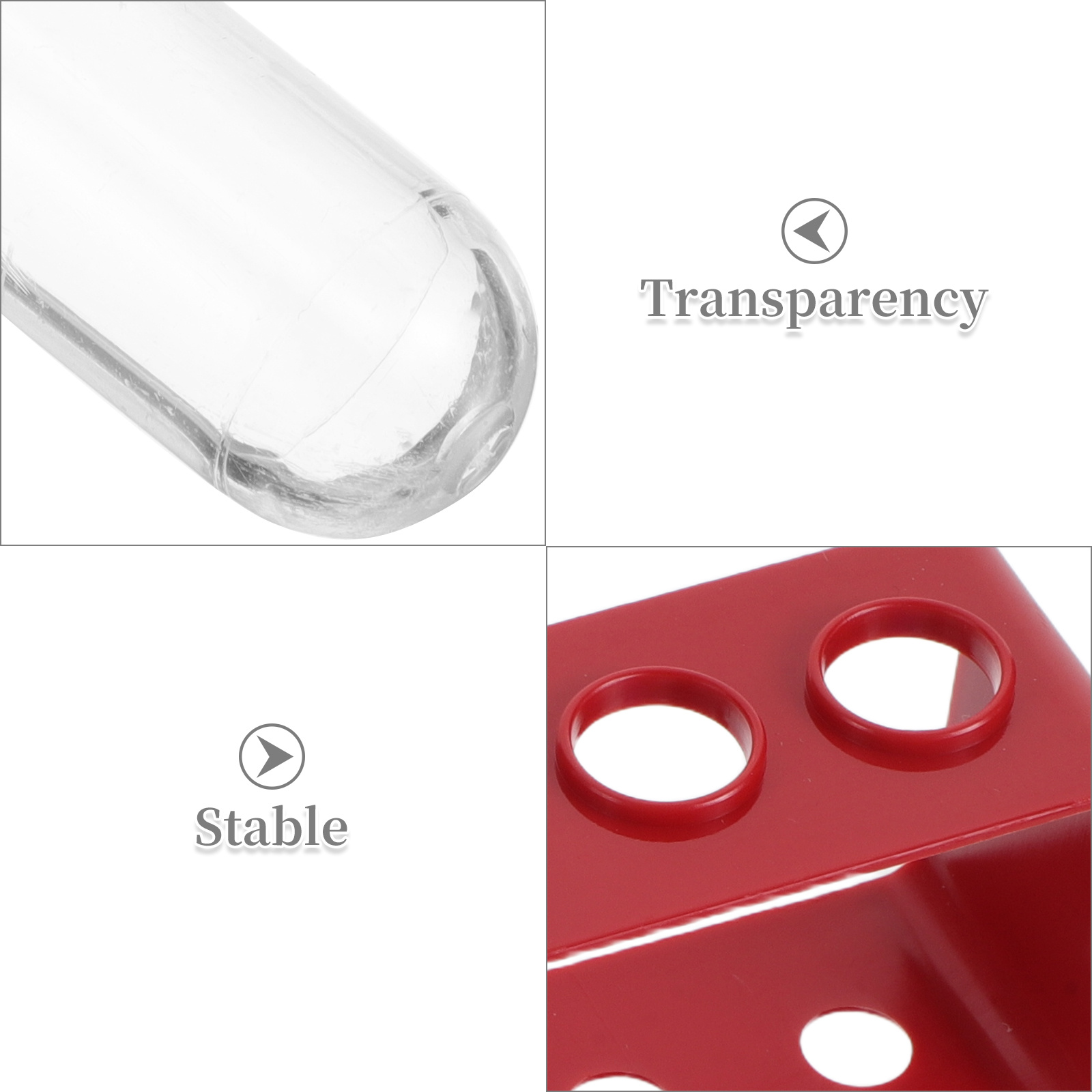 1Set Clear Glass Test Tubes wi - Centrifuge Tube Rack recension och pris