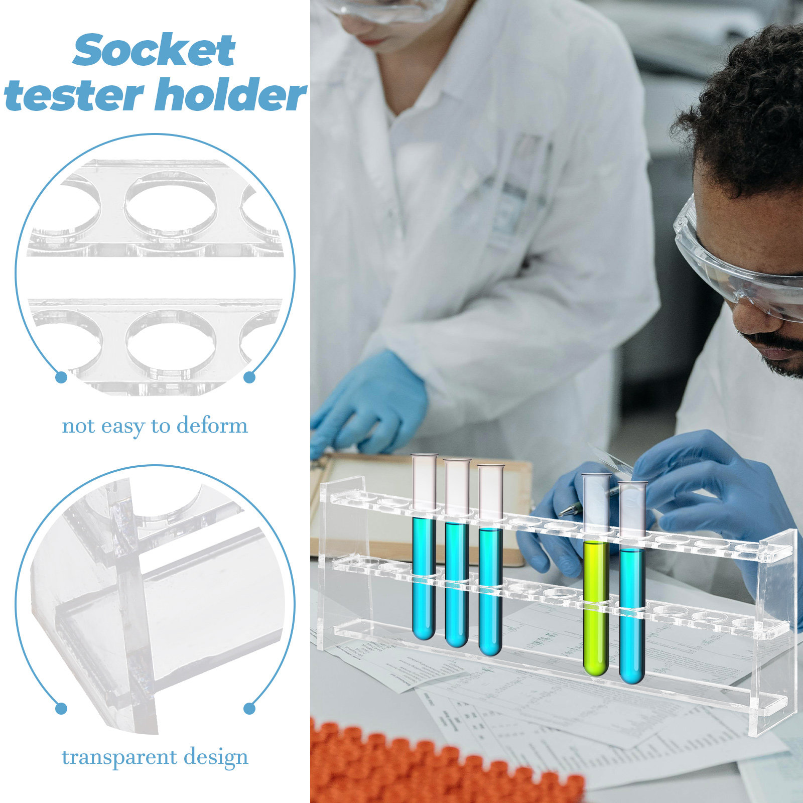 12 Holes Test Tube Rack Acryli - Centrifuge Tube Rack recension och pris