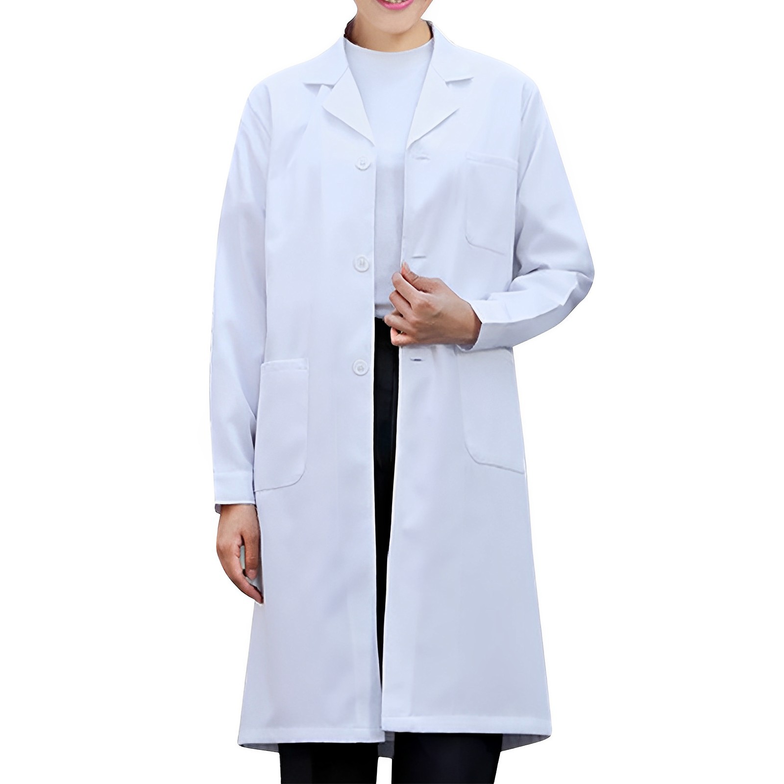 White Lab Coat For Women Men S - Medical Lab Gown recension och pris