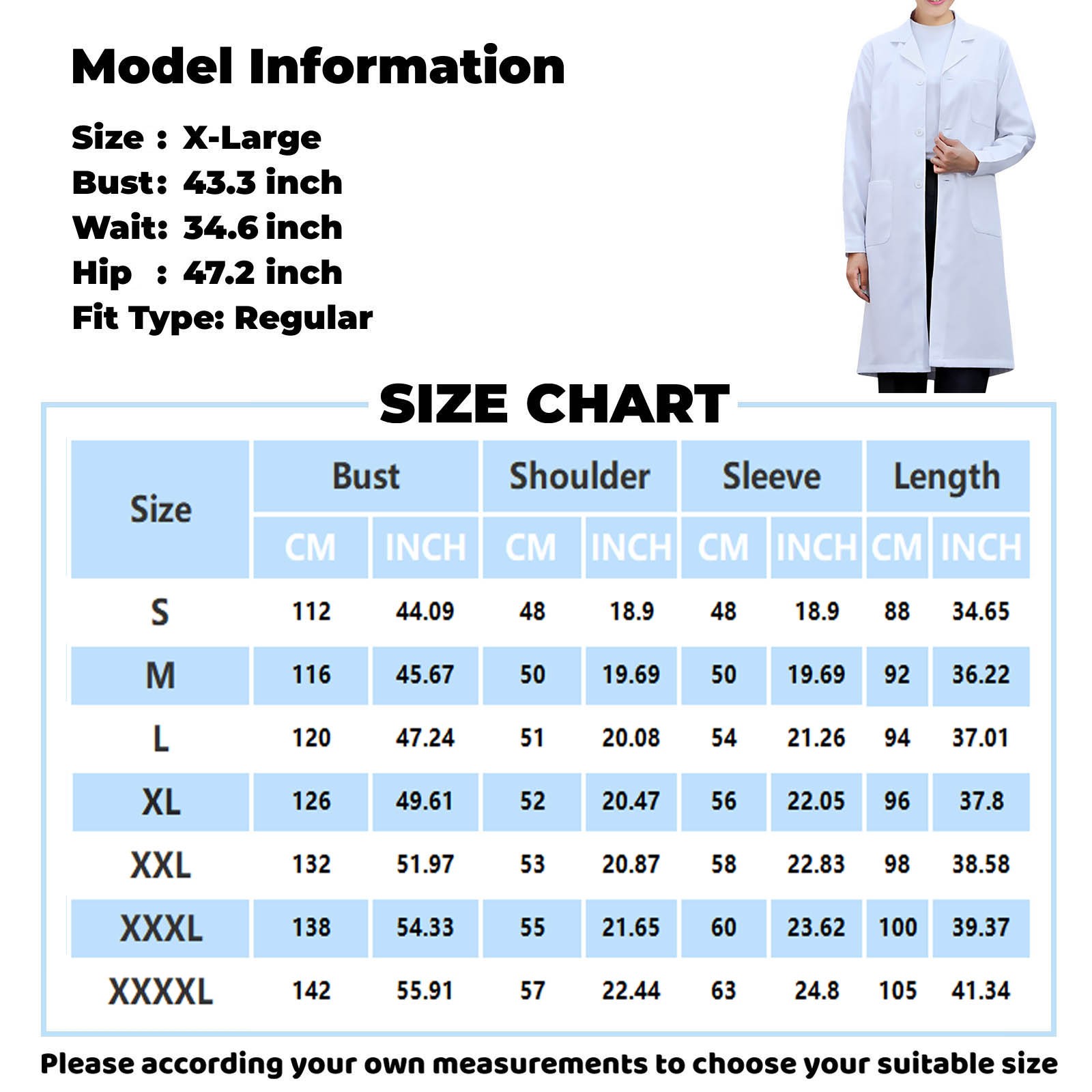 White Lab Coat For Women Men S - Medical Lab Gown recension och pris