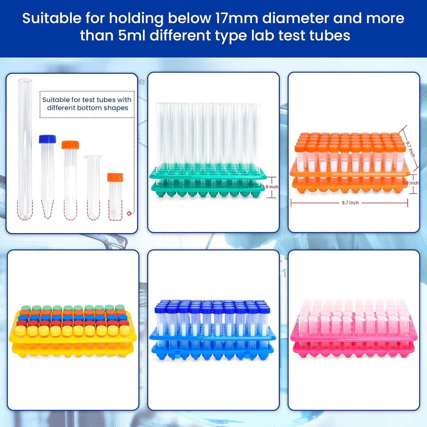 Plastic Test Tube Rack 50-Hole - Centrifuge Tube Rack recension och pris