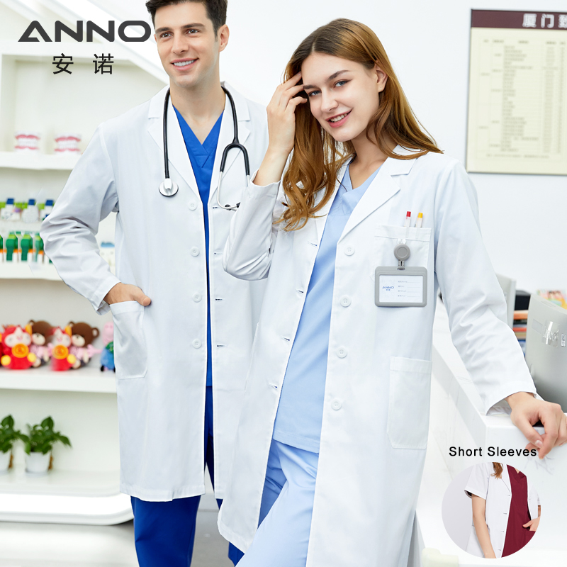 ANNO White Doctor Medical Coat - Medical Lab Gown recension och pris