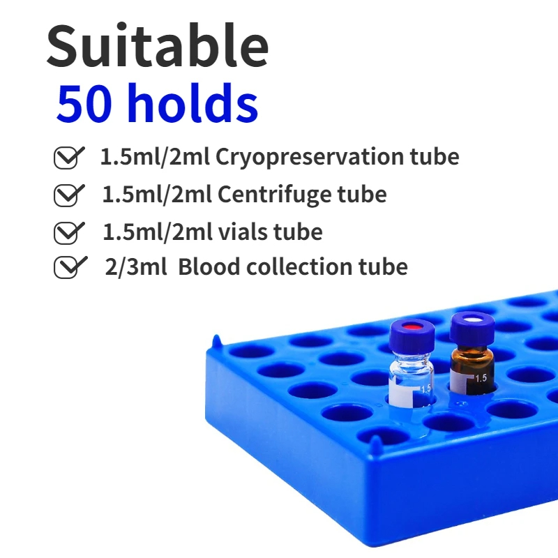 Plastic Vial Rack 50 Holds Sui - Centrifuge Tube Rack recension och pris