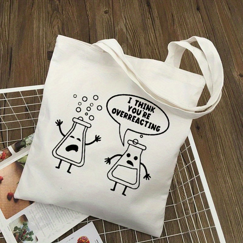 White Canvas Tote Bag Cartoon  - Medical Lab Day recension och pris