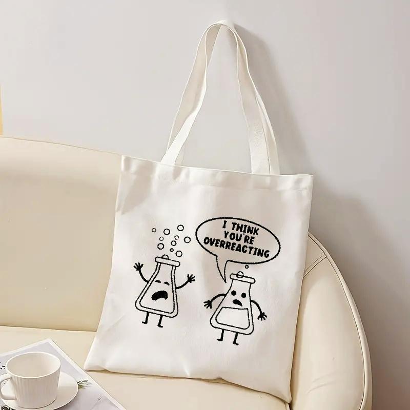 White Canvas Tote Bag Cartoon  - Medical Lab Day recension och pris