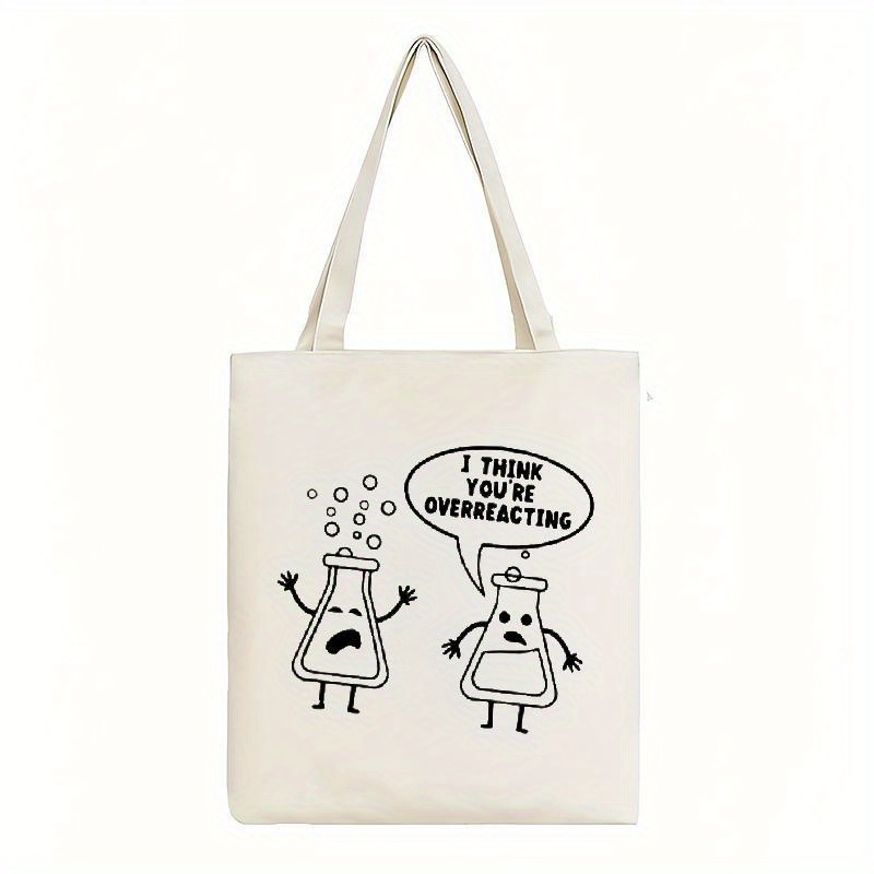 White Canvas Tote Bag Cartoon  - Medical Lab Day recension och pris