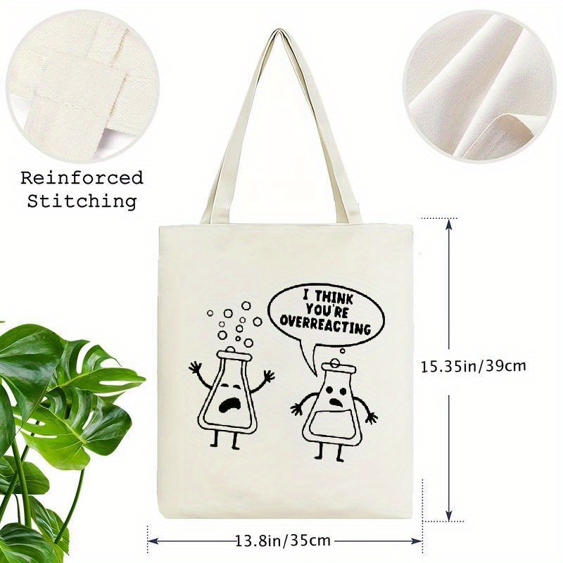 White Canvas Tote Bag Cartoon  - Medical Lab Day recension och pris