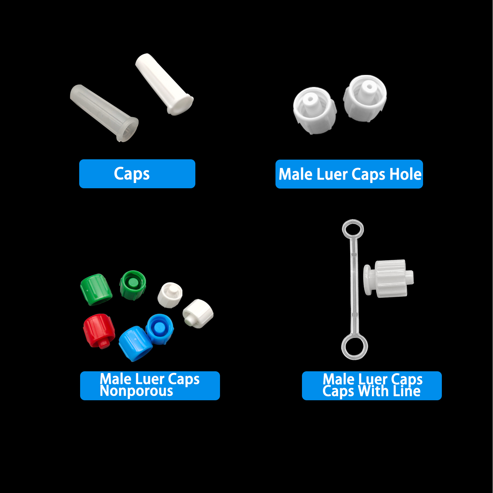 500pcs Male Luer Caps Hole for - Medical Laboratories recension och pris